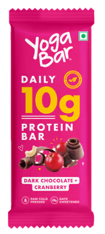 Yoga Bar Dark Chocolate + Cranberry - 10g Protein Bar