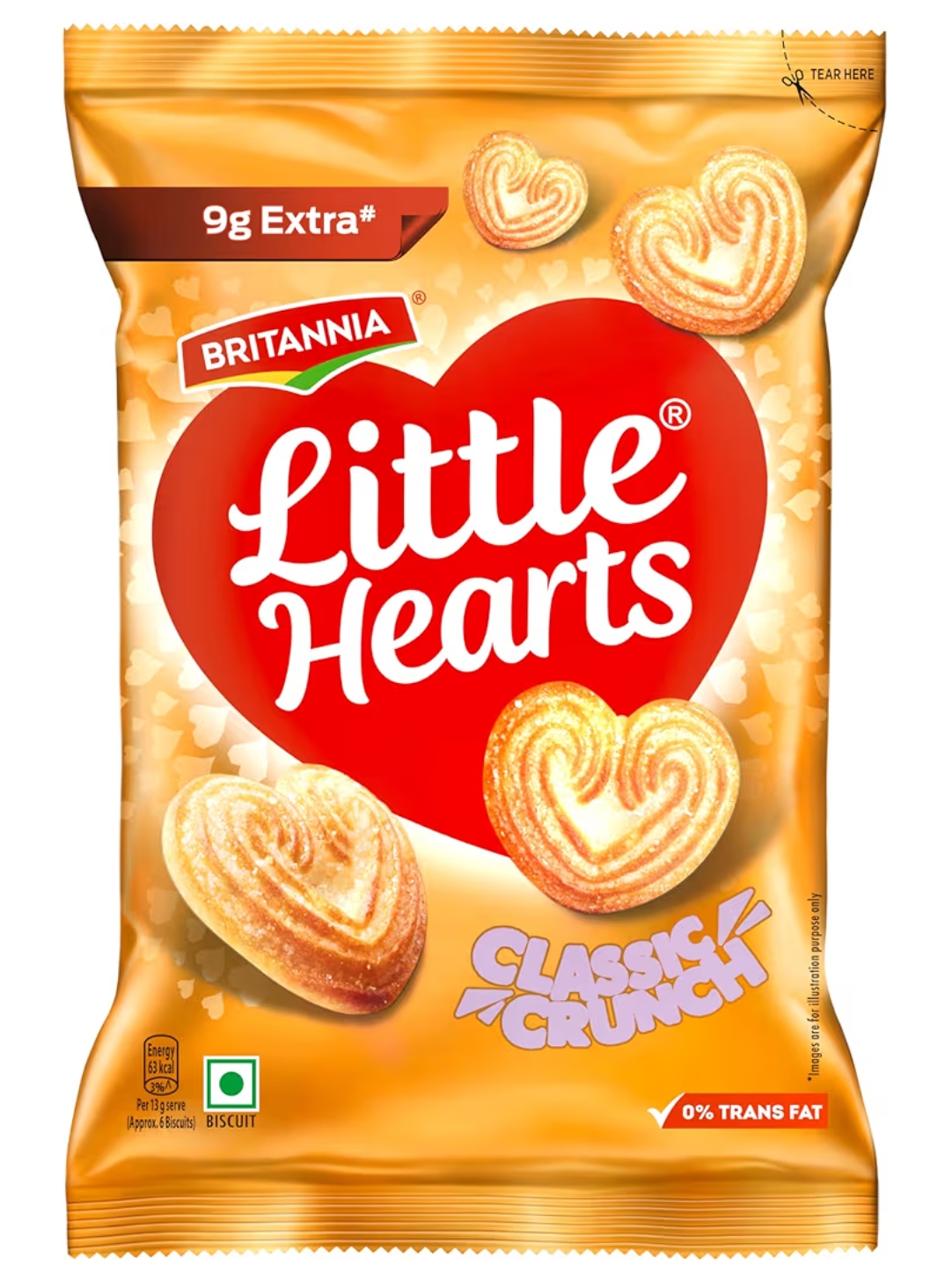 Britannia Little Hearts 75g