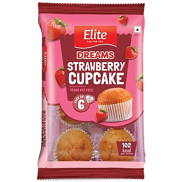 Elite Dreams Strawberry Cupcake, 170 g (Pack of 6)