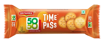 Britannia 50-50 Timepass Classic Salted Biscuits - 66 g