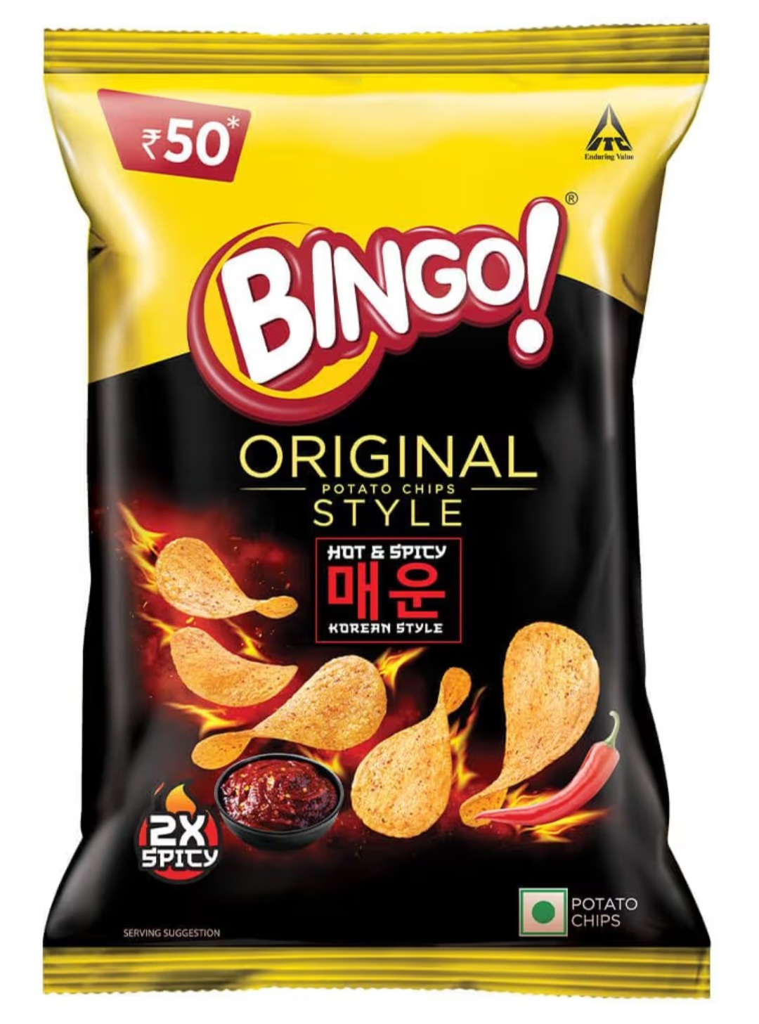 Bingo Original Hot & Spicy Korean Style 90g
